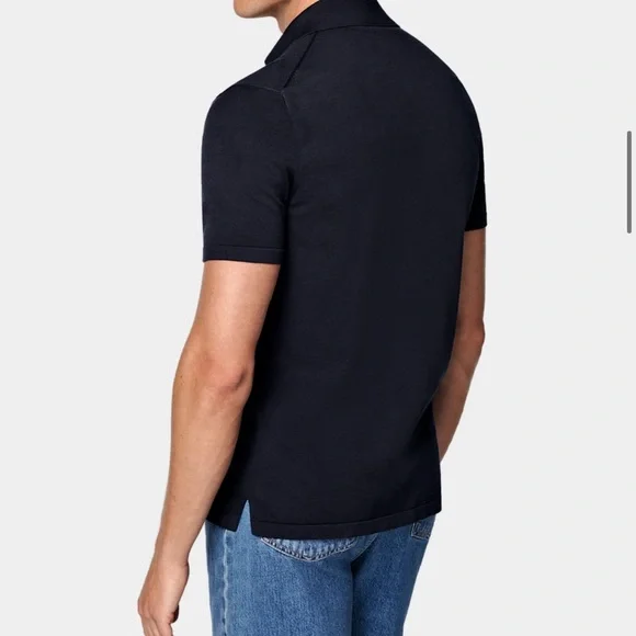 Suitsupply cotton silk Polo Cardigan